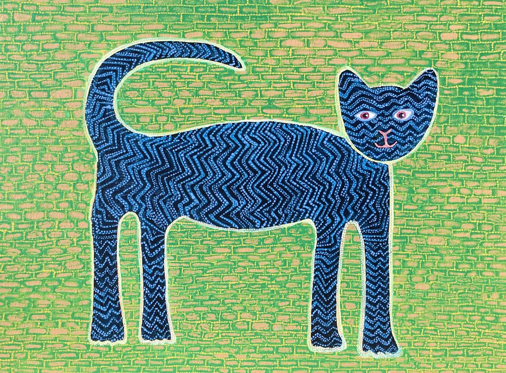 Blue Zigzag Cat